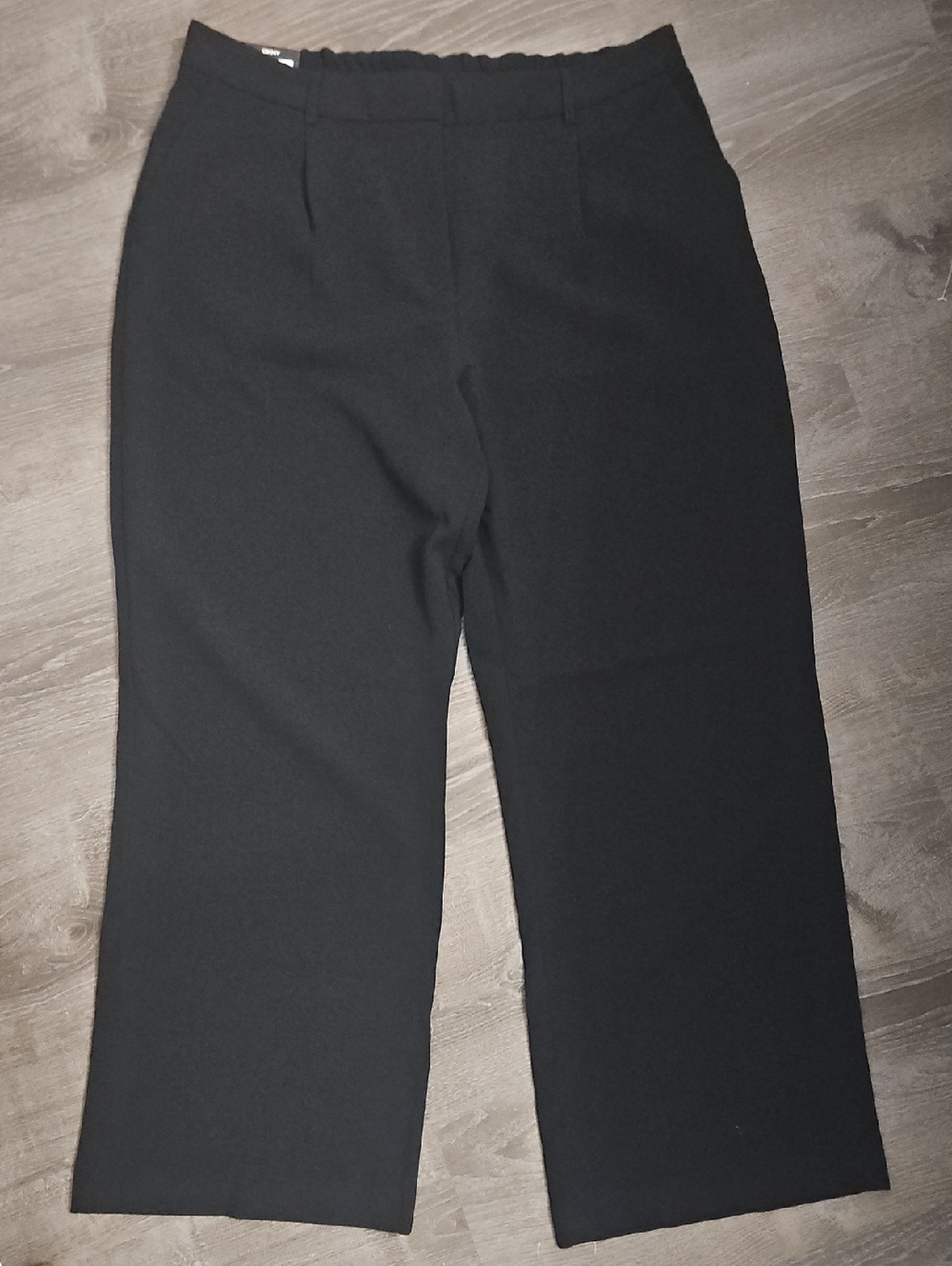 DKNY Black High-Rise Wide Leg Pants Womens Sz 16